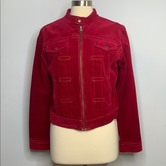Tommy Hilfiger Jackets & Blazers - Tommy Hilfiger Women's Red Corduroy Jacket